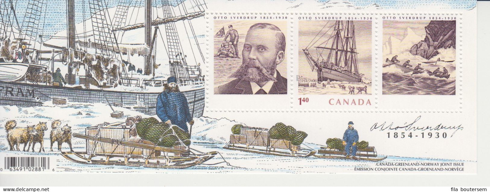 Canada 26-03-2004. 150 Anniv Otto Sverdrup Souvenir Sheet. Joint Issue - Neufs