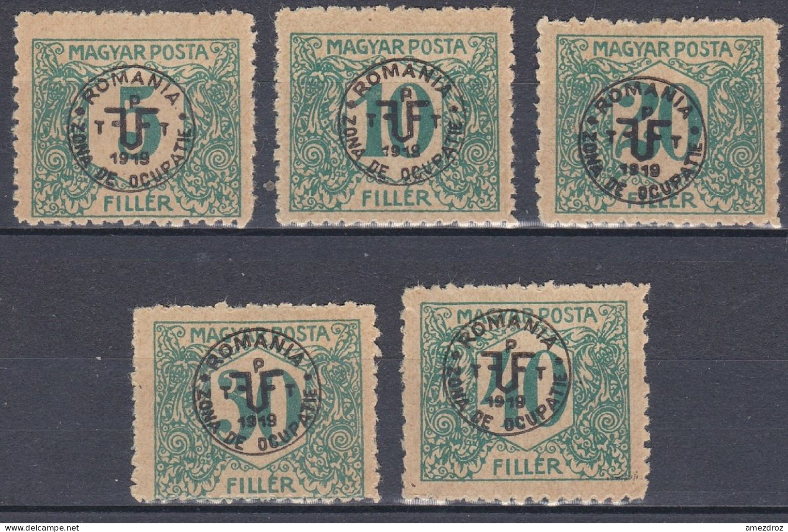 Hongrie Debreczen Occupation Taxe 1920 Mi 17-21 MH * (K15) - Debrecen