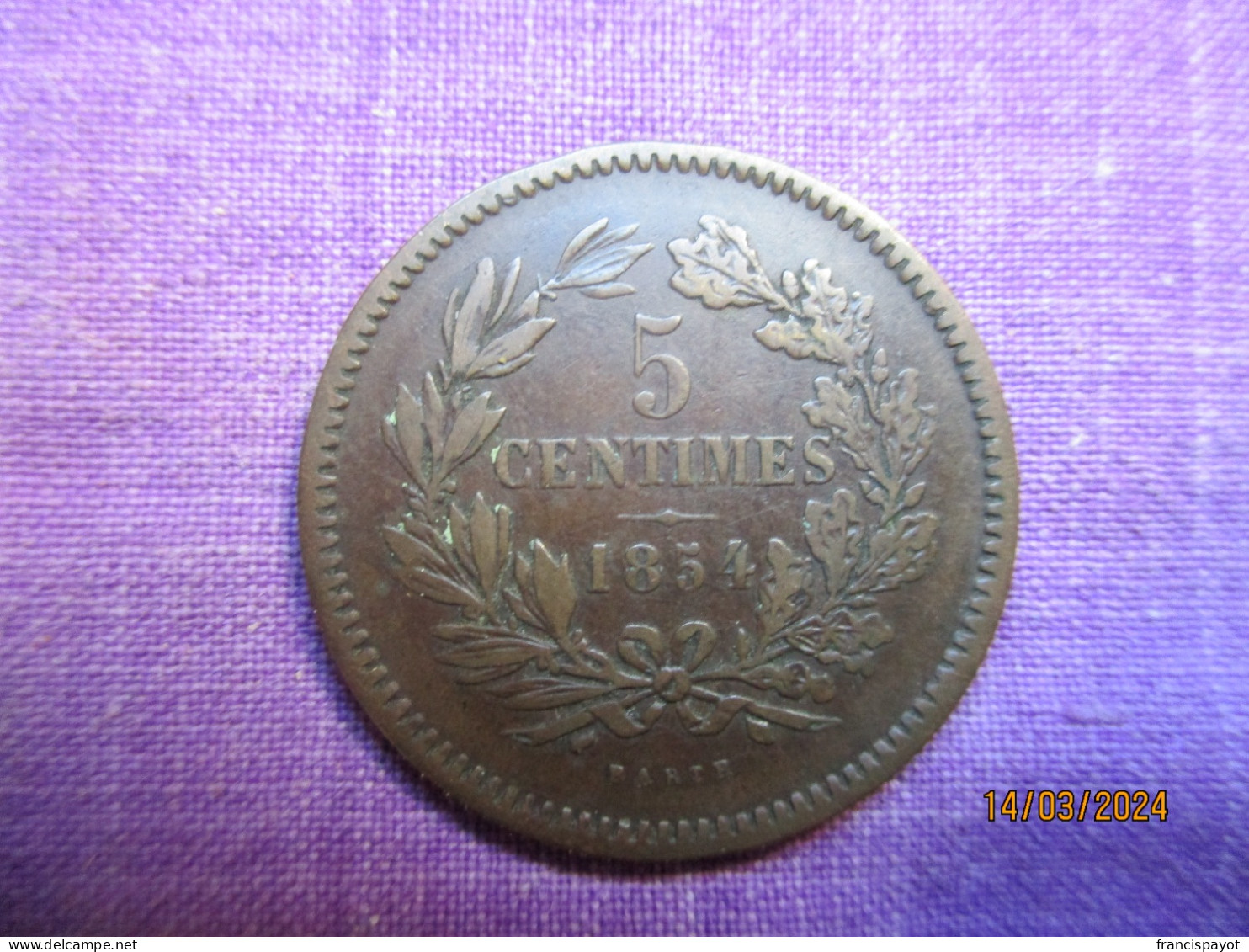 Luxembourg: 5 Centimes 1854 - Luxembourg