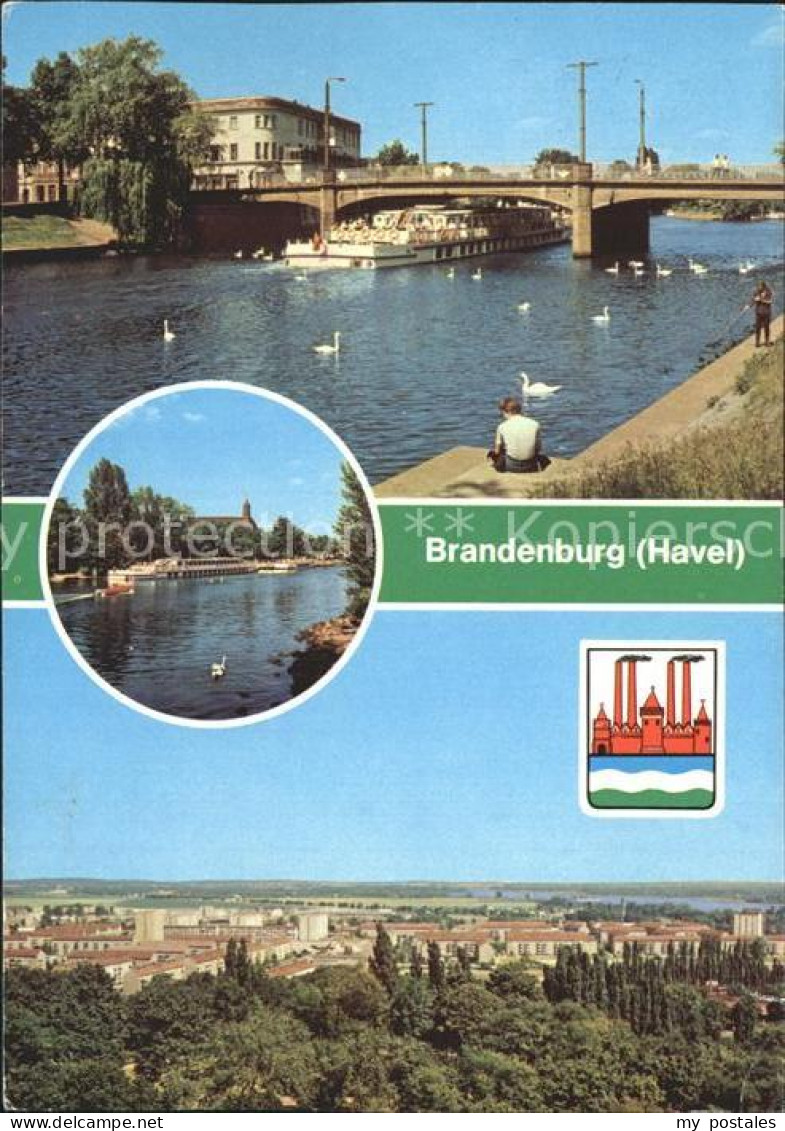 72316580 Brandenburg Havel MS Aktivist Anlegestelle Der Weissen Flotte Panorama  - Brandenburg