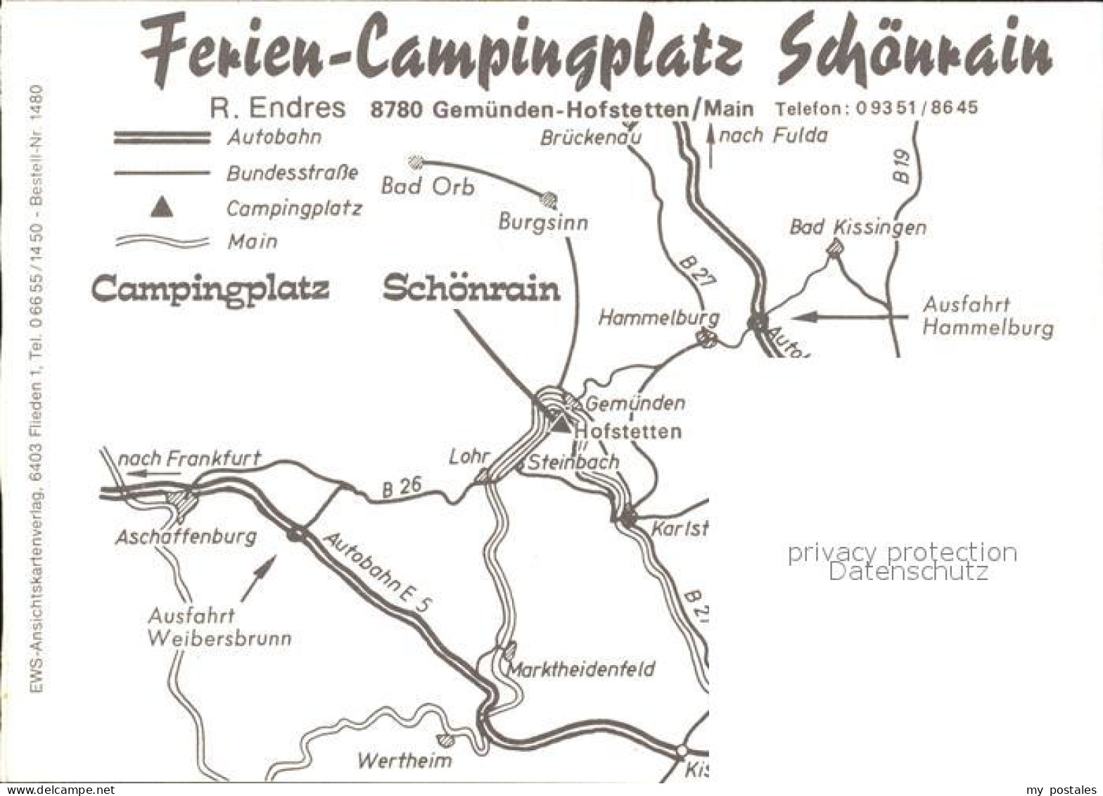 72316529 Hofstetten Main Campingplatz Schoenrain Ruine Tischtennis Schwimmbad Sp - Gemünden