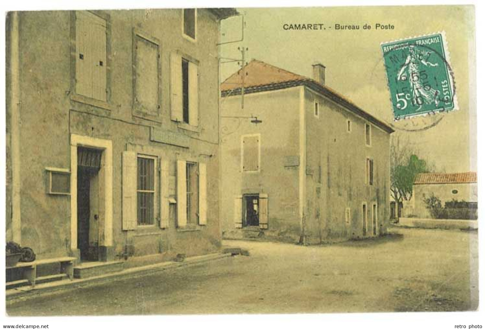 Cpa Vaucluse - Camaret - Bureau De Poste - Camaret Sur Aigues