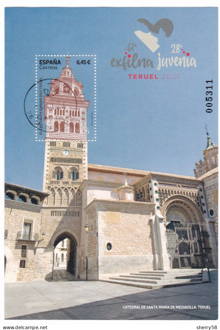 2023-ED. 5653 - EXFILNA 2023. Teruel. Catedral De Santa Maria De Mediavilla- USADO - Oblitérés