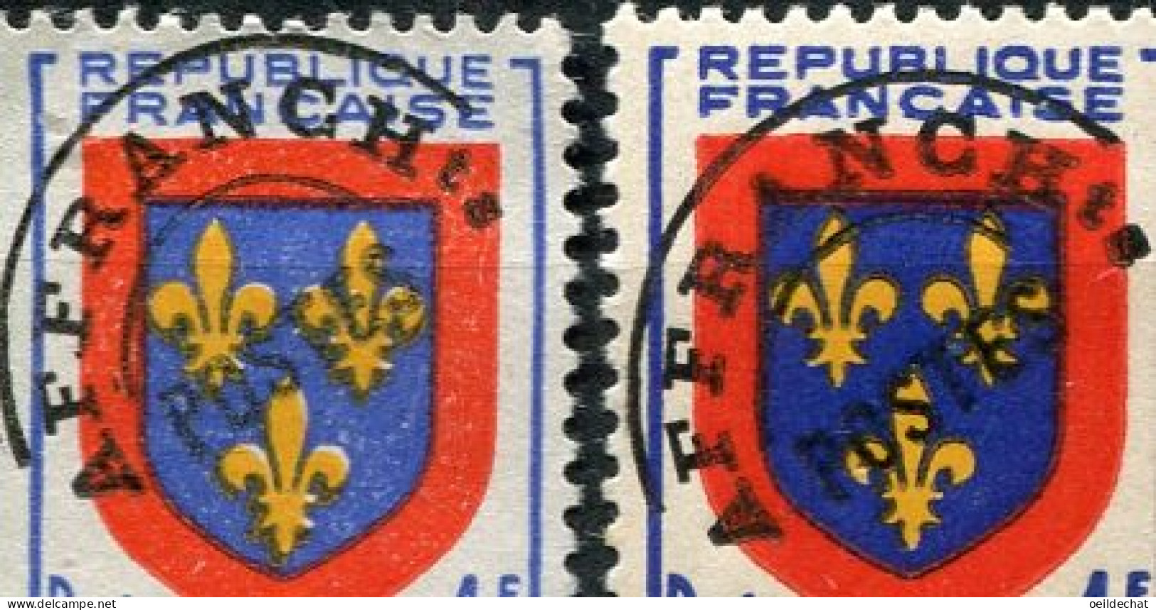 26363 FRANCE Préo. 105a° 4F Anjou Surcharge à Plat Fine + Normal 1949  TB - 1953-1960