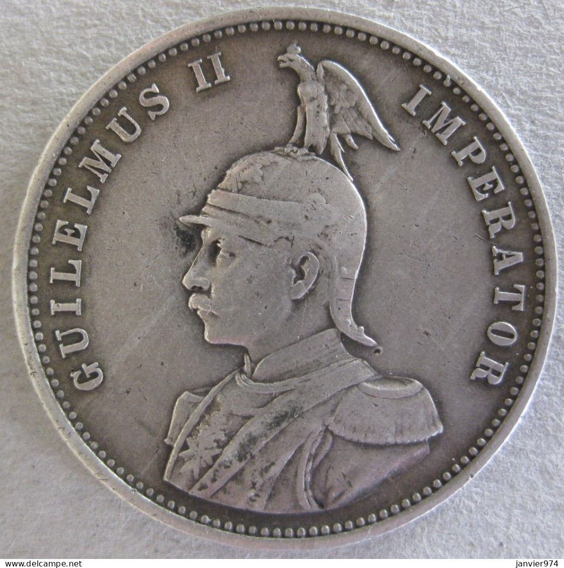 Afrique Orientale Allemande 1 Rupie 1905 A , Deutsch Ostafrika DOA , Wilhelm II, En Argent, KM# 10 - Duits-Oost-Afrika