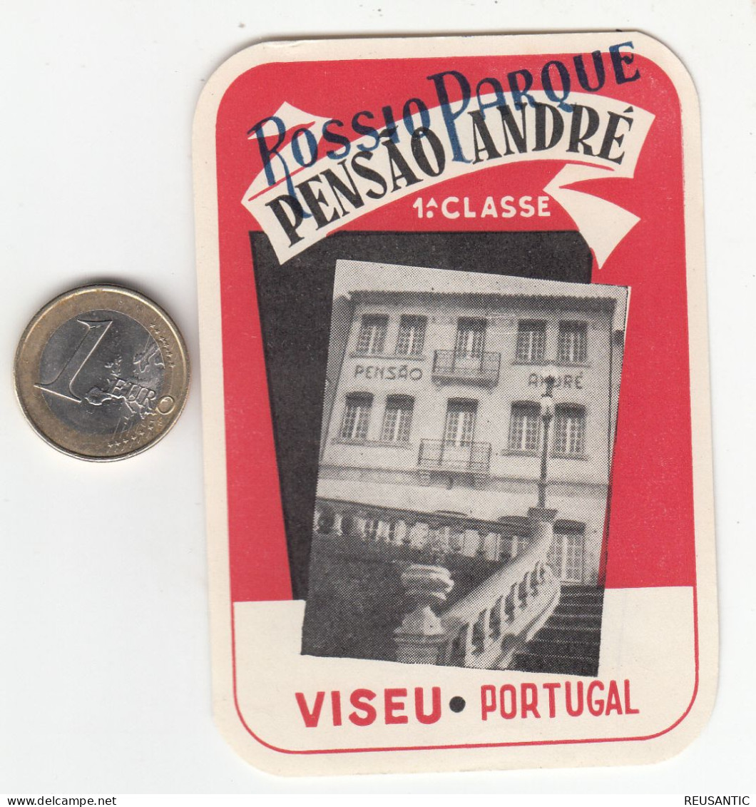 ETIQUETA - STICKER - LUGGAGE LABEL PORTUGAL HOTEL PENSAO ANDRÉ EN VISEU - Hotelaufkleber