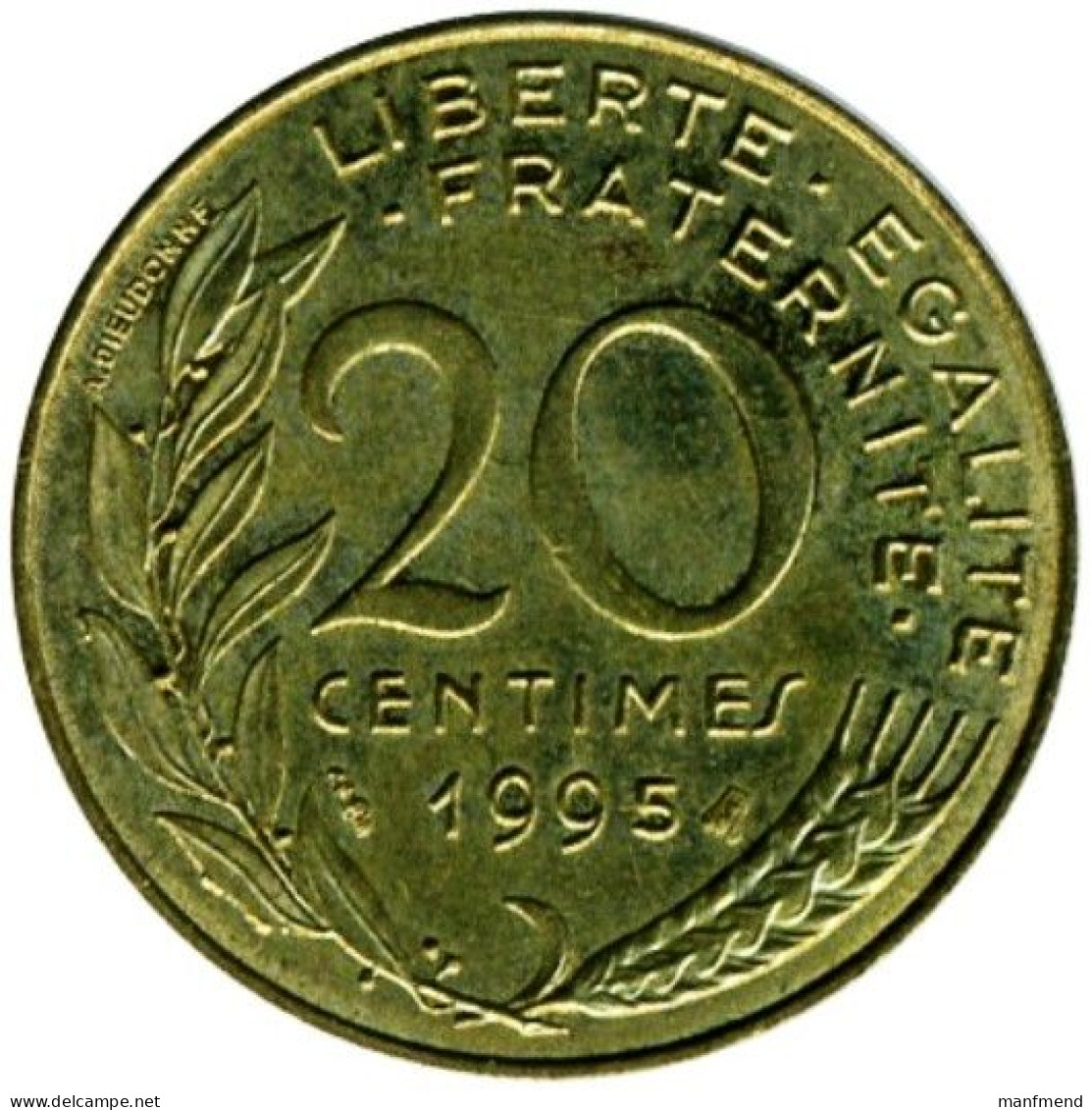 France - 1995 - KM 930 - 20 Centimes - XF - 20 Centimes