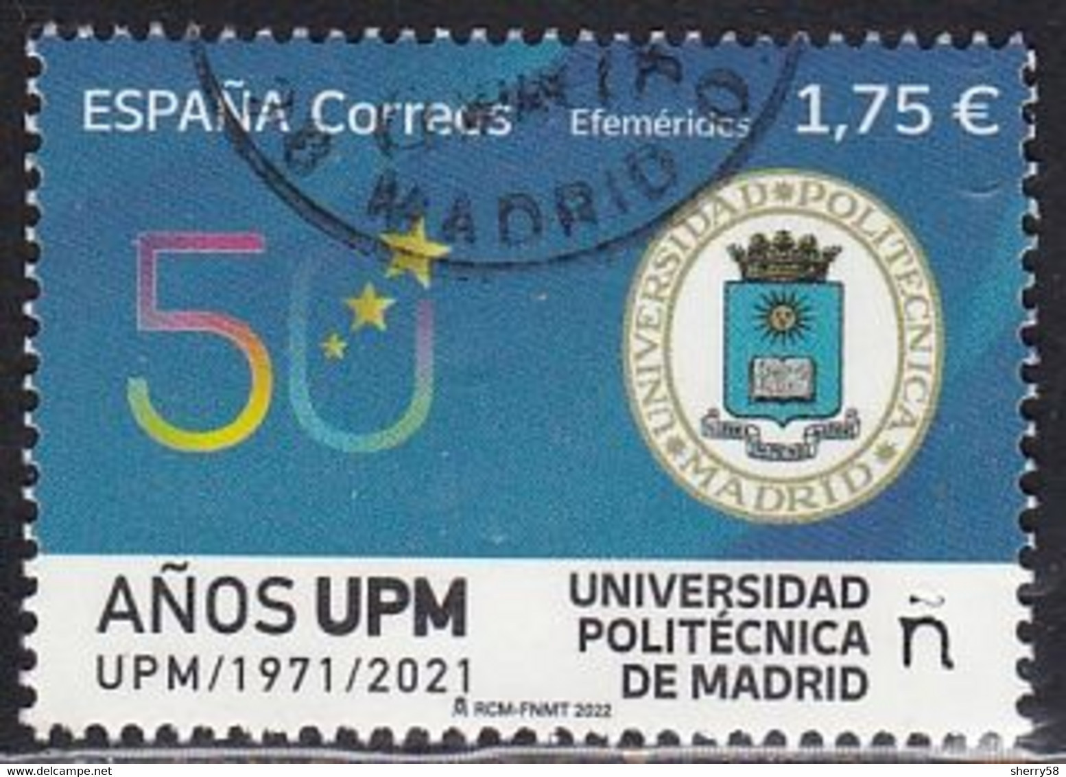 2022-ED. 5567 50 Aniv. Universidad Politécnica De Madrid. UPM- USADO - Used Stamps