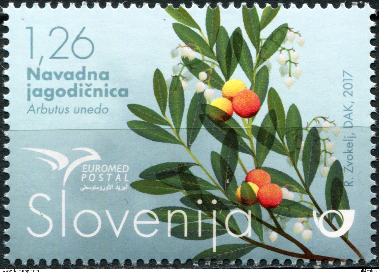 Slovenia 2017. Trees Of The Mediterranean (MNH OG) Stamp - Slovénie