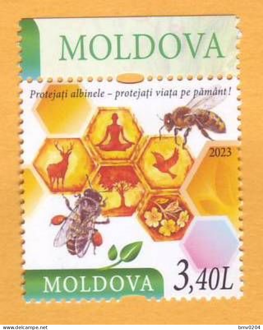 2023  Moldova Moldavie   „Apiculture. Protect The Bees - Protect Life On Earth!”  1v Mint - Honingbijen