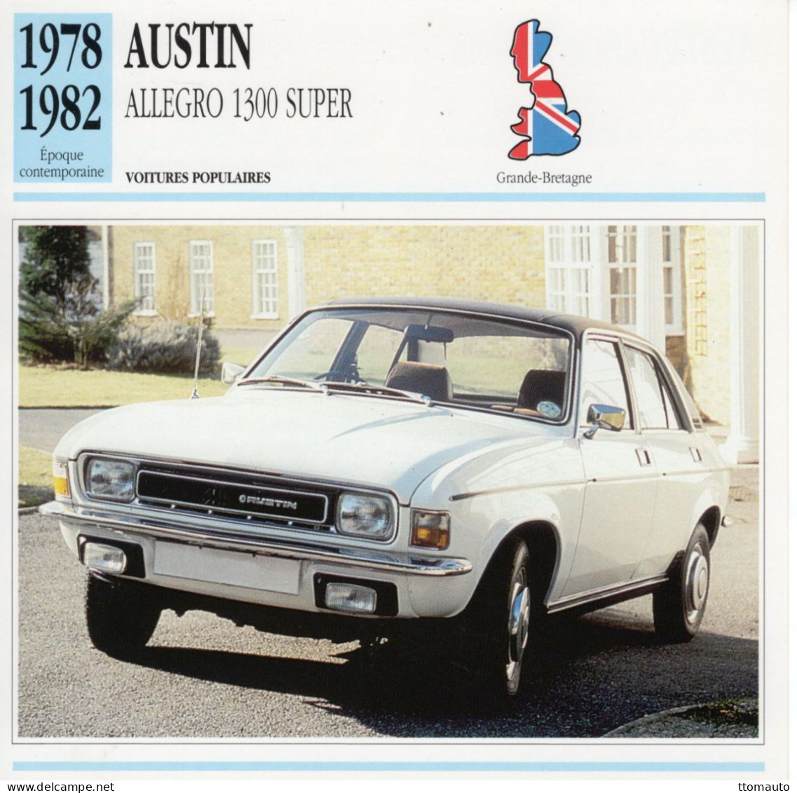 Austin Allegro 1300 Super -  1980  - Voiture Populaire -  Fiche Technique Automobile (GB) - Cars