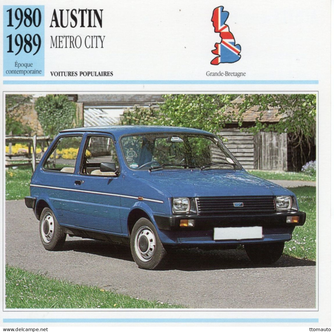 Austin Metro City -  1982  - Voiture Populaire -  Fiche Technique Automobile (GB) - Cars