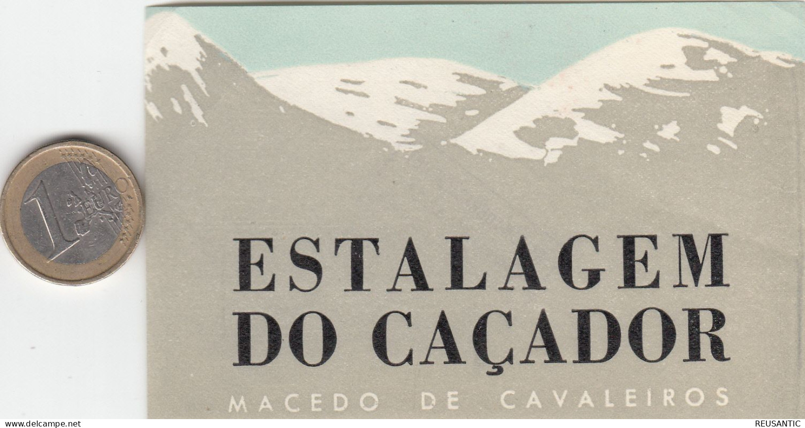 ETIQUETA - STICKER - LUGGAGE LABEL PORTUGAL HOTEL ESTALAGEM DO CAÇADOR EN MACEDO DE CAVALEIROS - Etiketten Van Hotels