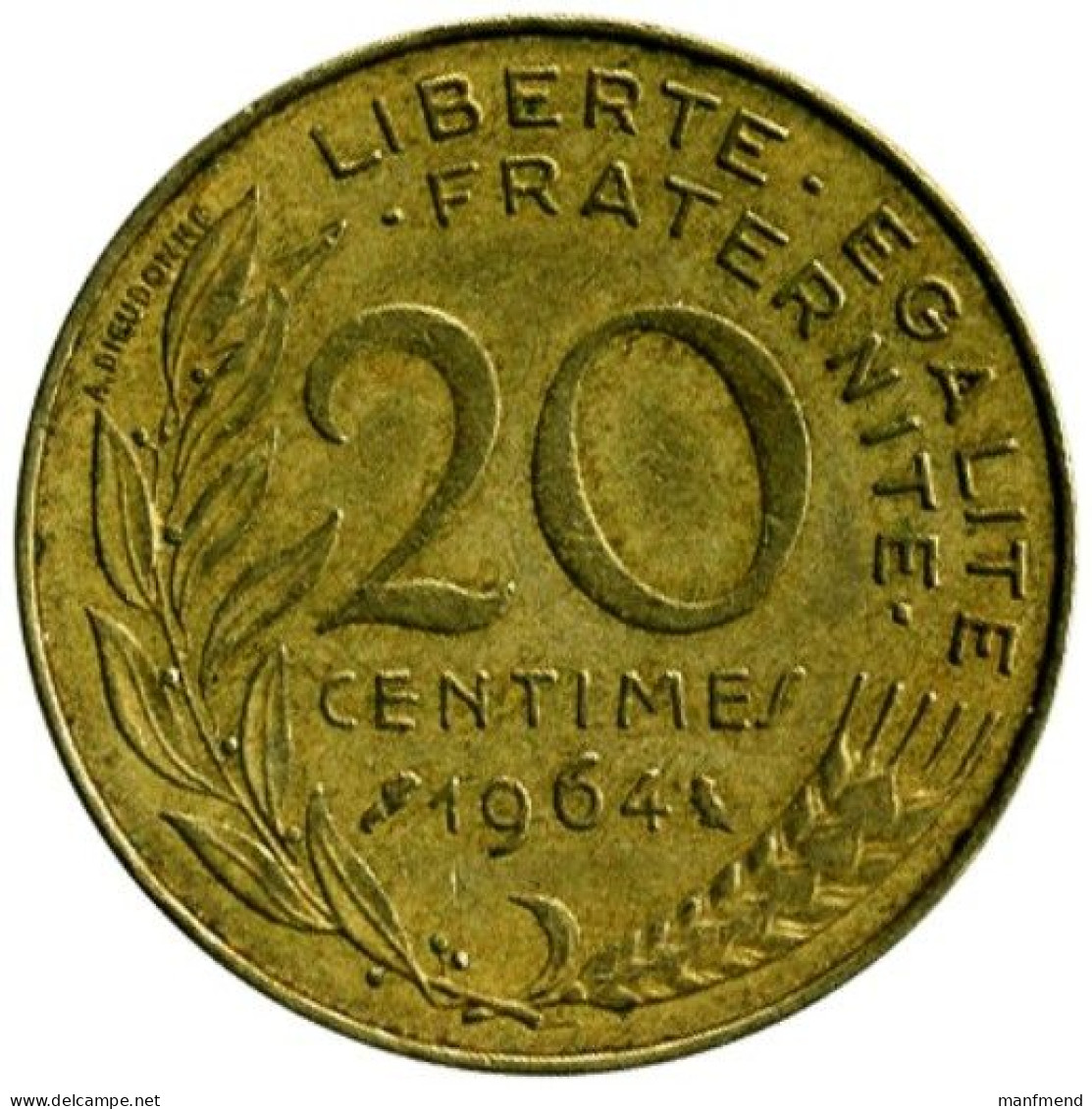 France - 1964 - KM 930 - 20 Centimes - XF - 20 Centimes