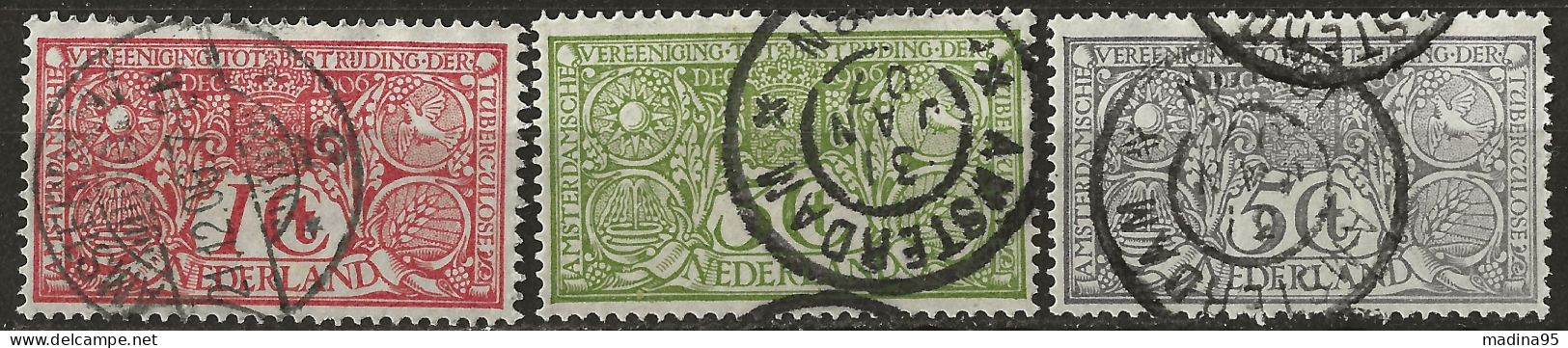 PAYS-BAS: Obl., N° YT 70 à 72, Série, Obl. Amsterdam, TB - Used Stamps