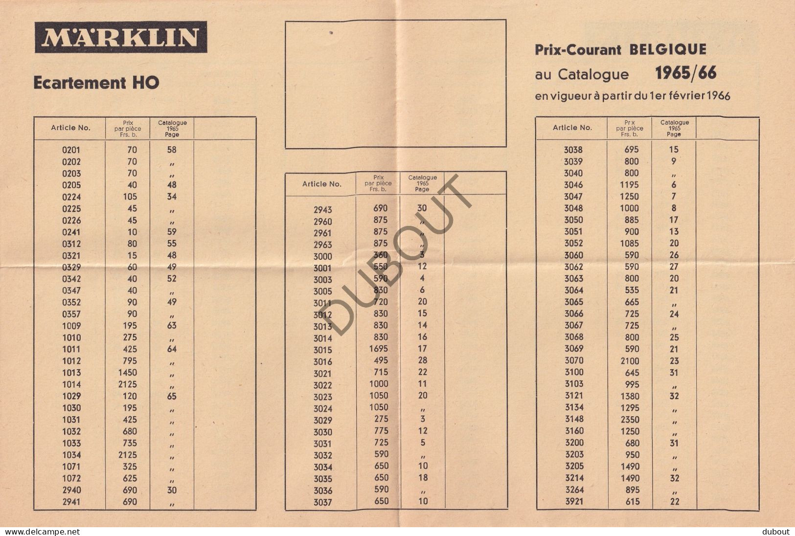 Marklin Cataloog 1965  (V3020) - Kataloge