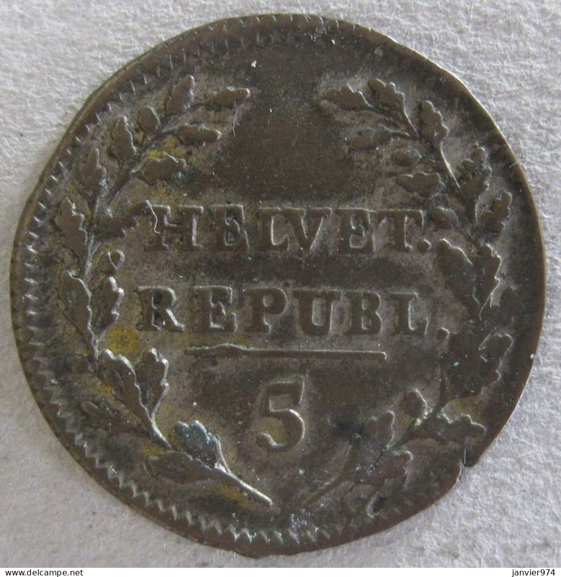 République Helvétique .1/2 Batzen 1799. Monnaie Napoléonide .  KM# A6 - 1798 - 1803 Helvetische Republik (Napoleonische Ära)