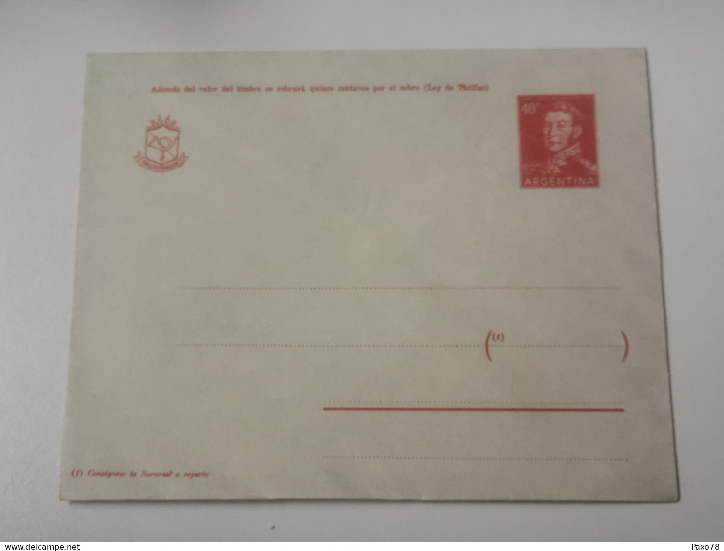Enveloppe Vierge, Argentina 40 Centavos - Enteros Postales