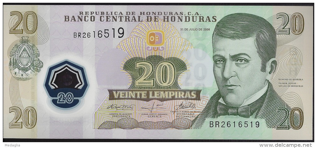 HONDURAS - 20 Lempira 2008 - UNC - Honduras