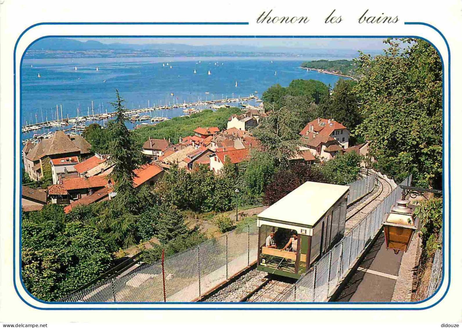 Trains - Funiculaires - Thonon Les Bains - Le Funiculaire - Rives Et Le Lac Léman - CPM - Voir Scans Recto-Verso - Funiculaires