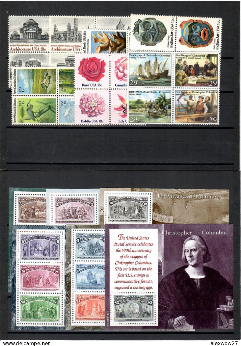 U.S.A 1945/1992 Collection Of Set Complete ** MNH / VF - Colecciones & Lotes