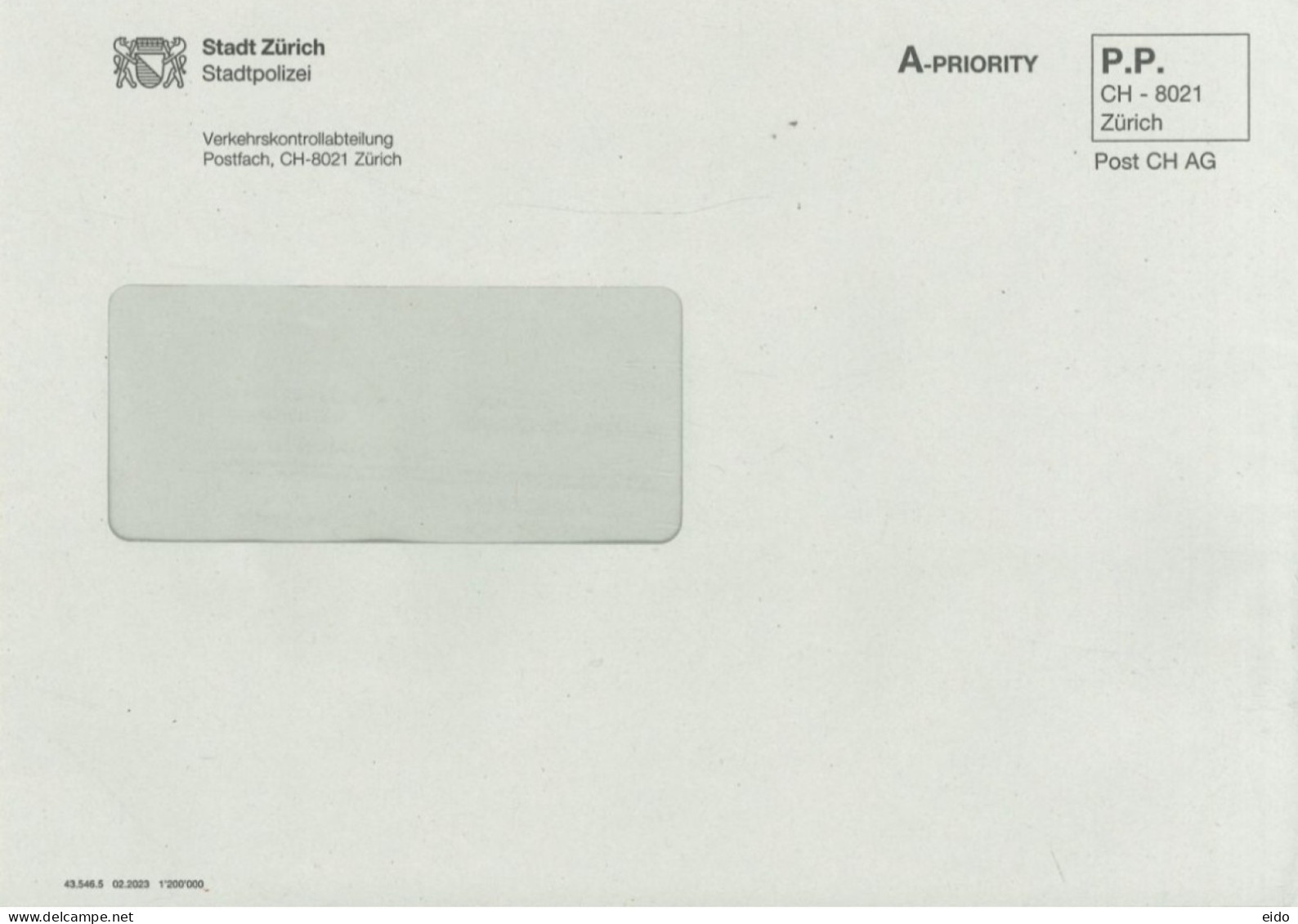 SWITZERLAND - 2023, PRIORITY FRANKING MACHINE COVER TO DUBAI. - Cartas & Documentos