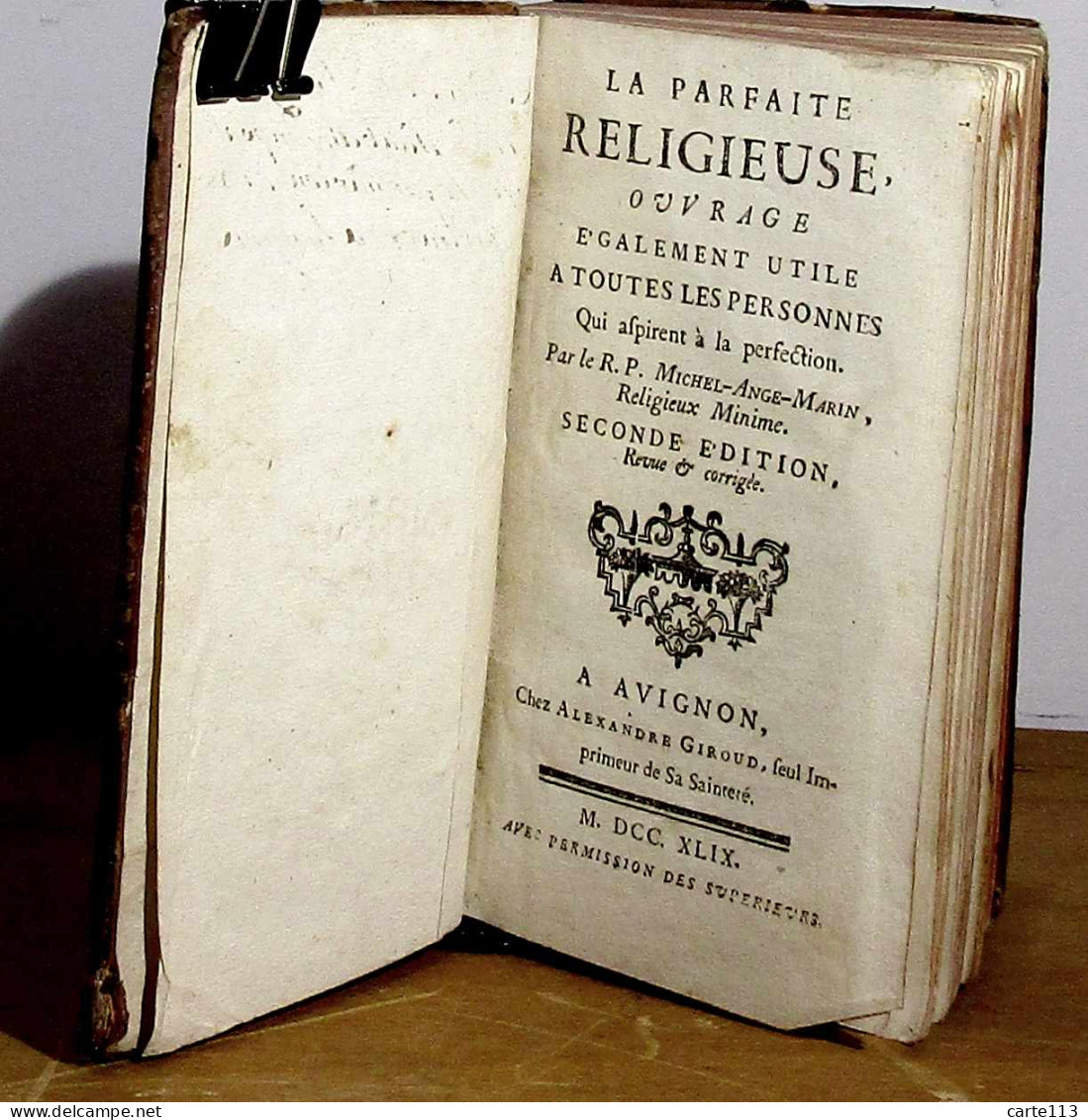 MARIN Michel-Ange - LA PARFAITE RELIGIEUSE - 1701-1800