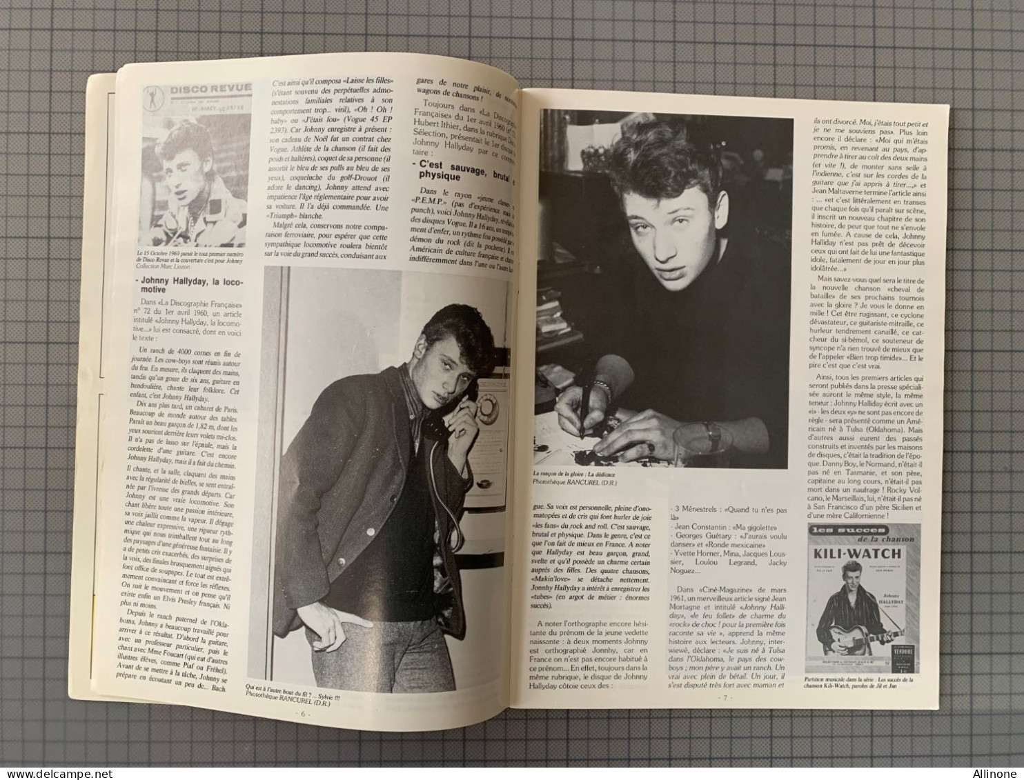 Revue CLUB DES ANNÉES 60 Mars90 Reportages Sur Le Rock Textes Et Photos 50 Pages Dont 12 Pages Sur JOHNNY HALLYDAY TB - Musica