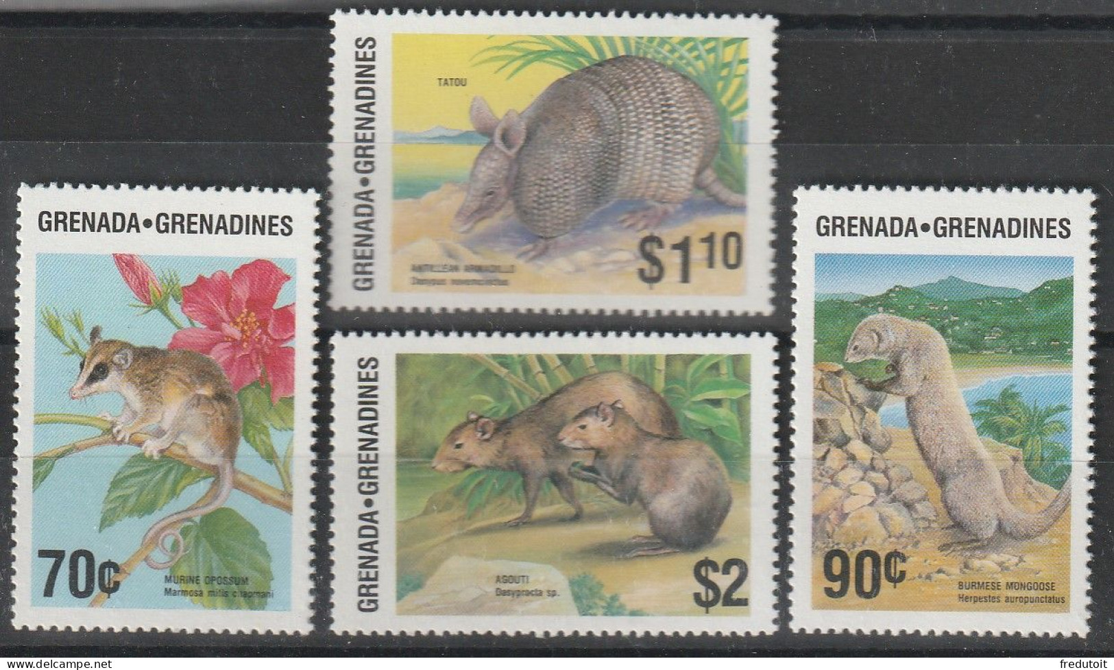 GRENADINES - N°687/90 ** (1986) Animaux - Grenade (1974-...)