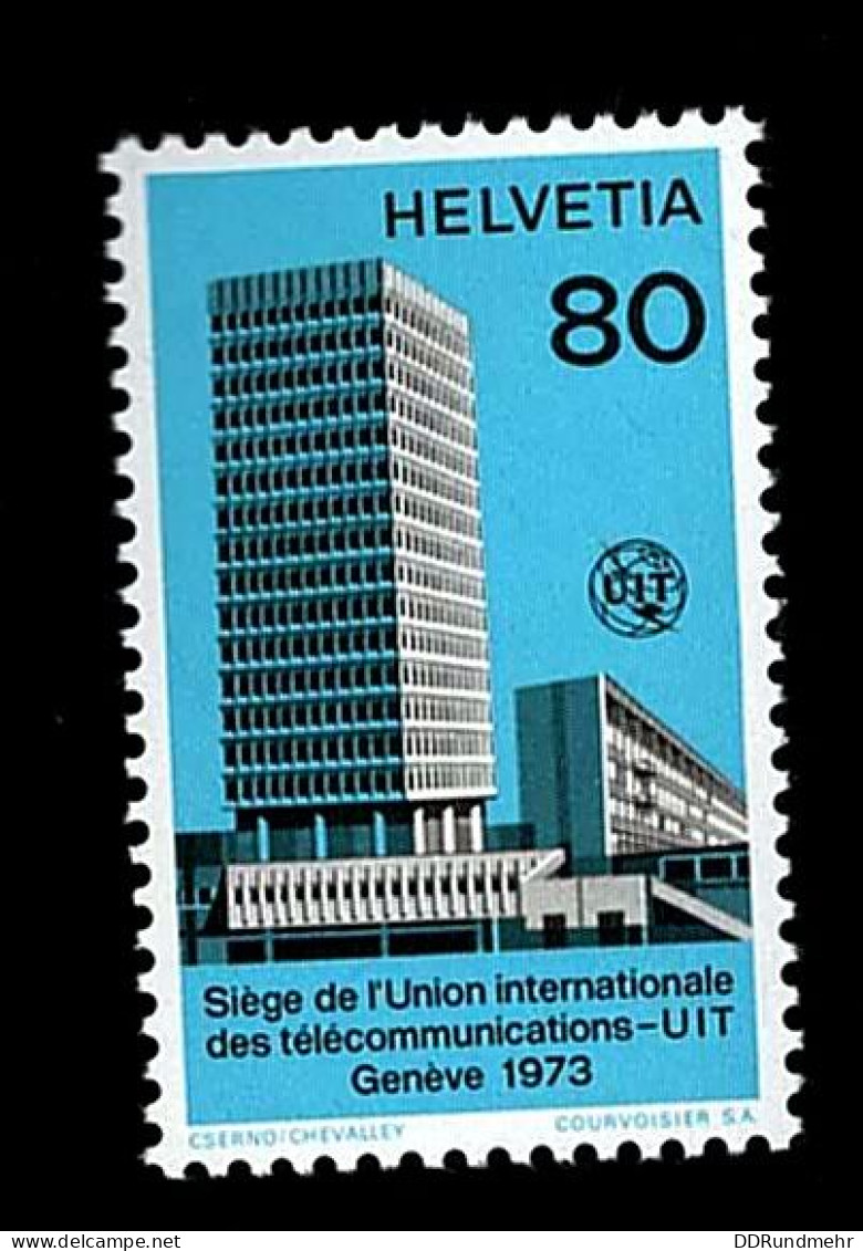 1973 I.T.U.  Michel CH-UIT 10 Stamp Number CH 10O10 Yvert Et Tellier CH S441 Stanley Gibbons CH LT10 Xx MNH - Neufs