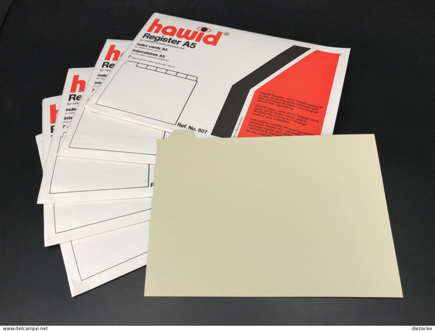 HAWID Registerkarten Für Einsteckkarten A5 (35er Pack) Neuwertig (7242 - Transparante Hoezen