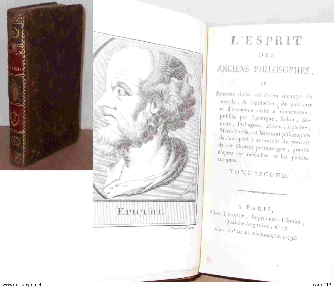 ANONYME - L'ESPRIT DES ANCIENS PHILOSOPHES - TOME 2 - 1701-1800