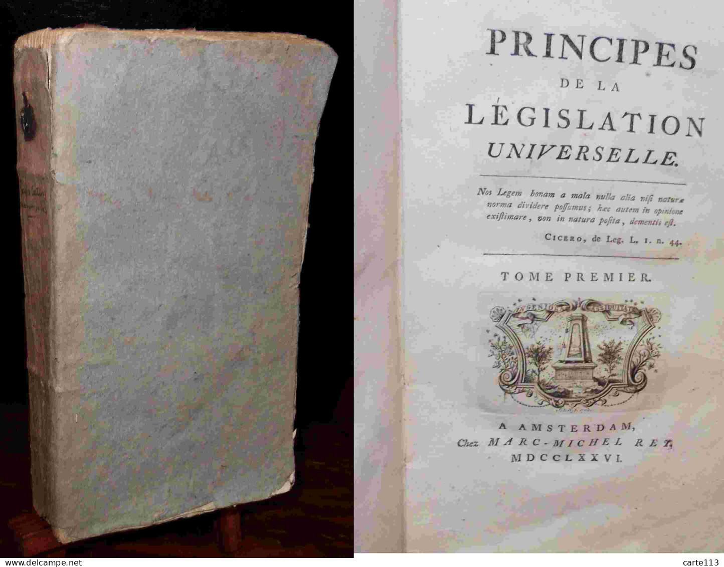 SCHMID  ( Ou SCHMIDT) D'AVENSTEIM Georg Ludwig - PRINCIPES DE LA LEGISLATION UNIVERSELLE - TOME 1 - 1701-1800