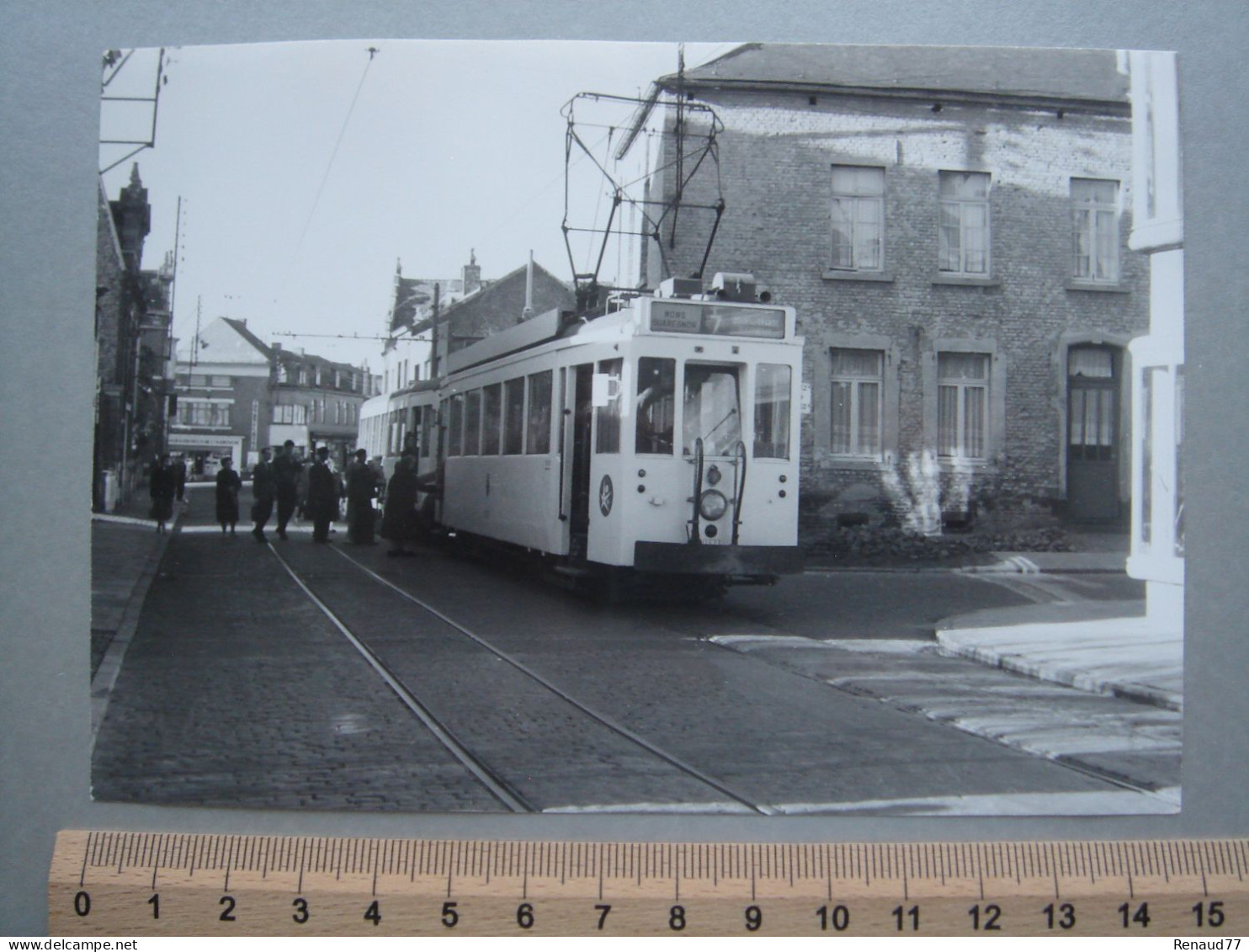 Photo Cliché J. BAZIN - Quiévrain - Rue Des Wagnons - Tram - Tramway - Ligne 7 - Quievrain