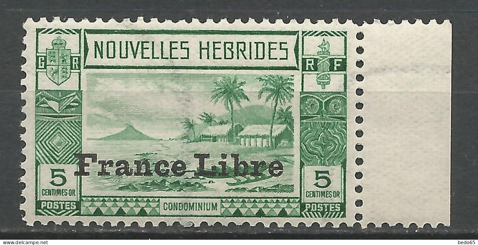 NOUVELLES-HEBRIDES N° 124 NEUF** LUXE  SANS CHARNIERE Très Bon Centrage / Hingeless / MNH - Neufs