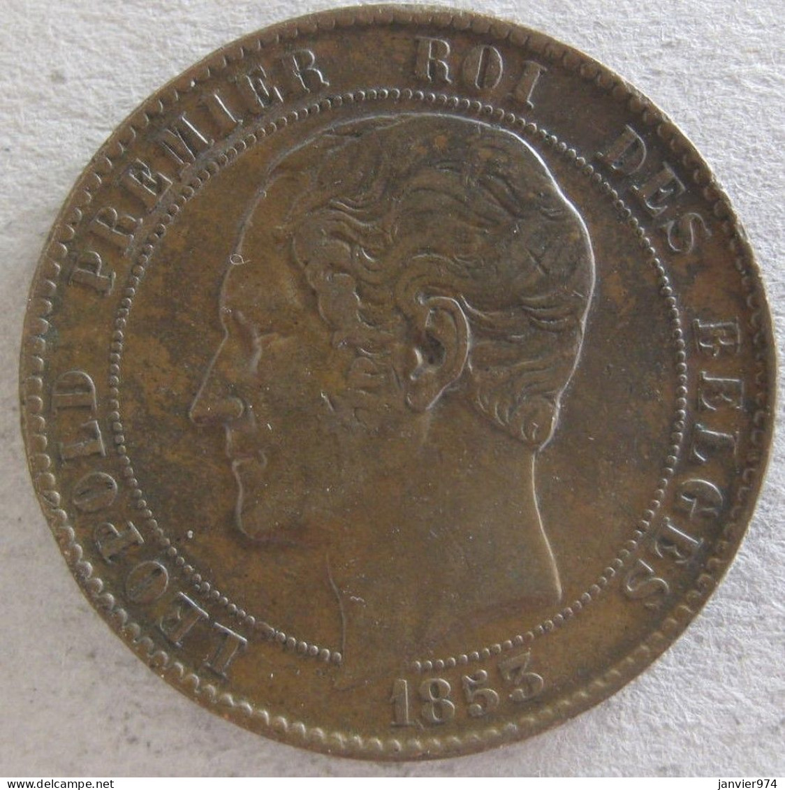 Belgique Module De 10 Centimes 1853 Léopold I.  Mariage Du Duc Et De La Duchesse De Brabant En Cuivre - 10 Cents