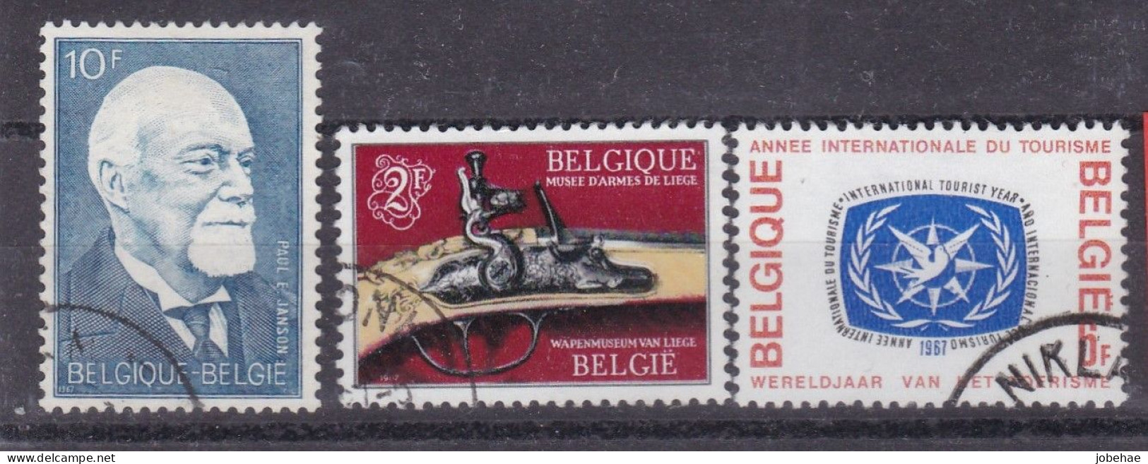 Belgie YT° 1414 + 1406 + 1407 - Gebraucht