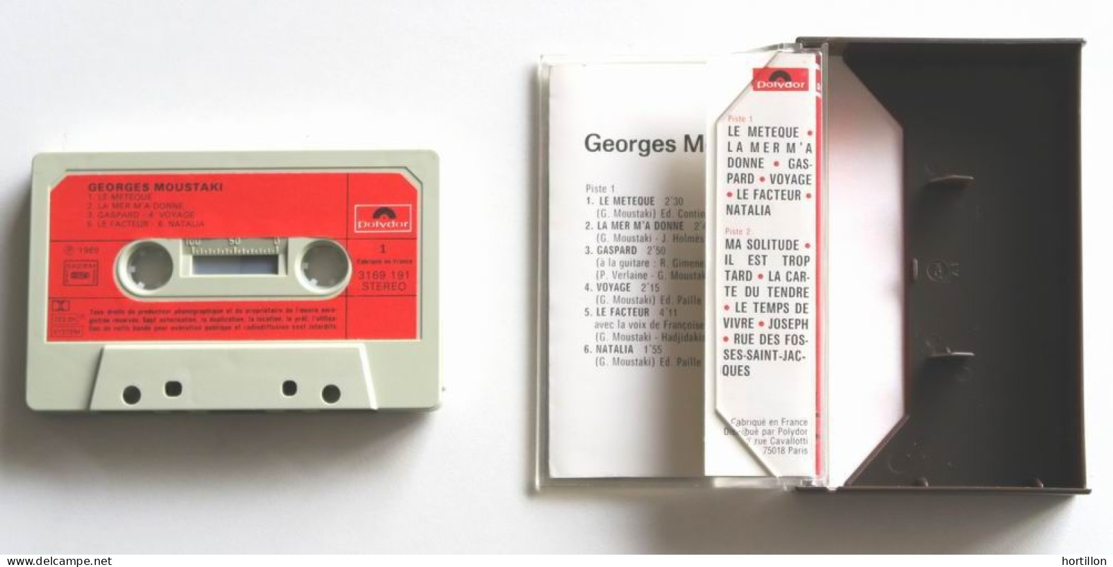 K7 Cassette Audio - GEORGES MOUSTAKI - Le Métèque Made In France 1969 - Polydor 3169 191 - Casetes