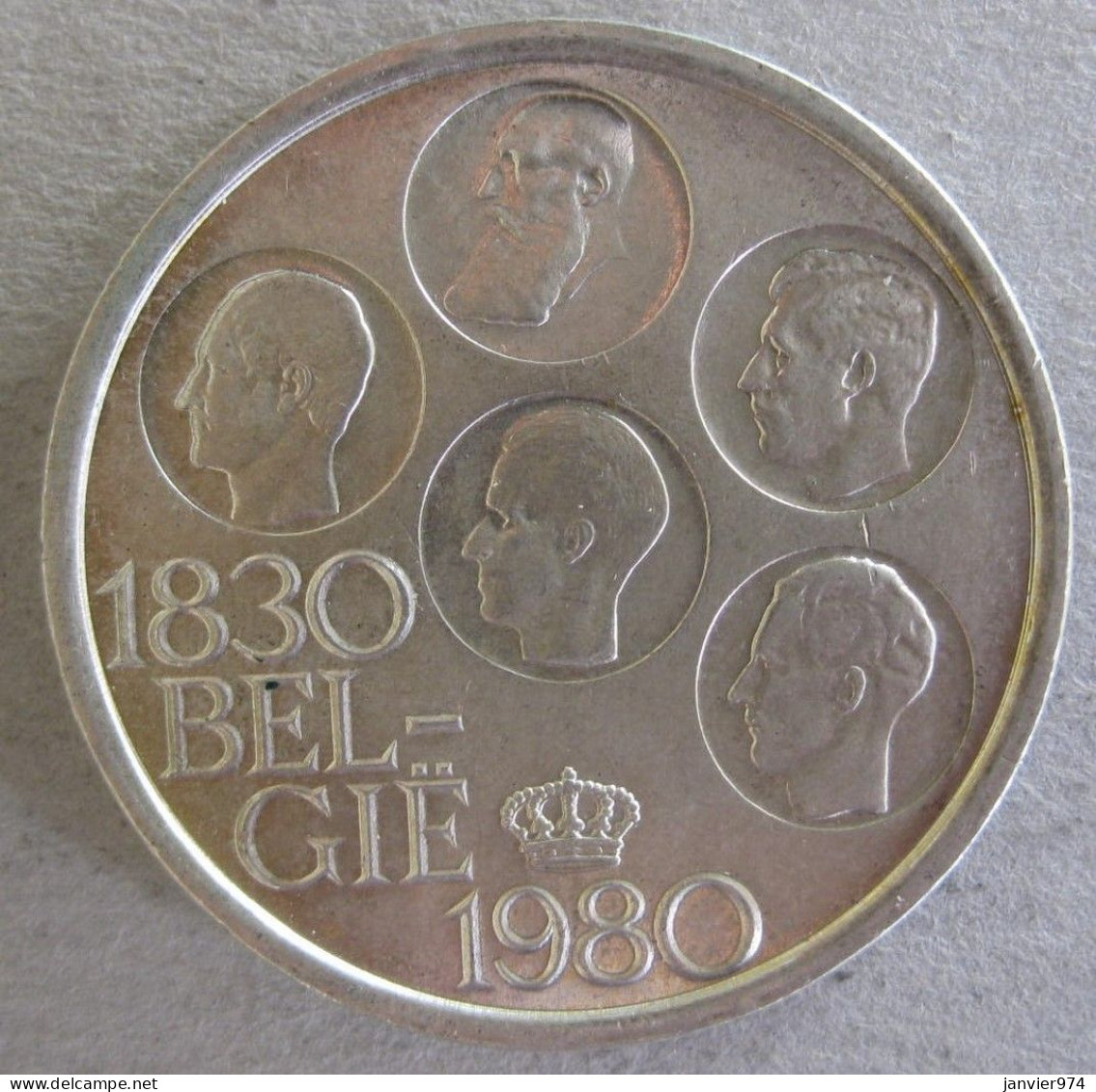 Belgique . 500 Francs 1980 , 150 Ans De L'indépendance, Légende Flamande. En  Argent - 500 Frank