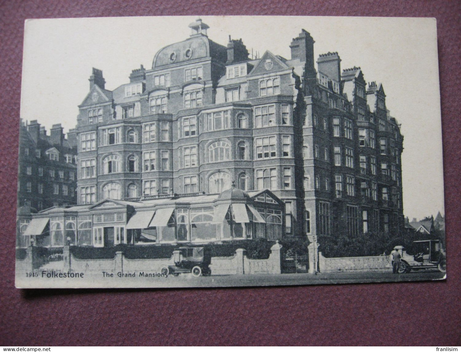 CPA ANGLETERRE KENT FOLKESTONE The Grand Mansions RARE PLAN RARELY ? VOITURES CARS - Folkestone