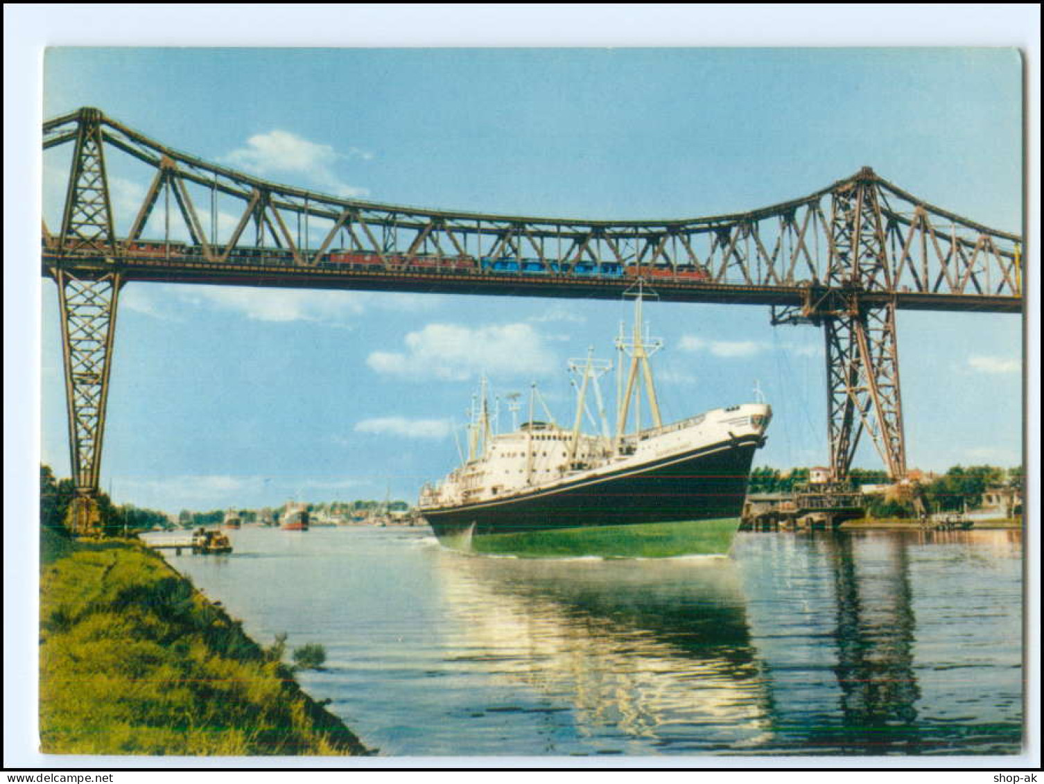 Y25841/ Rendsburg Hochbrücke Dampfer Handelsschiff AK 60/70er Jahre - Rendsburg