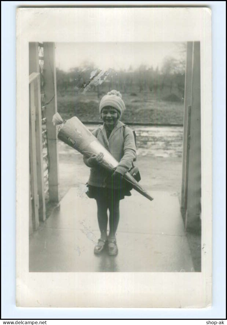 V5177/ Einschulung Mädchen Mit Schultüte Foto AK 1931  Schule - Eerste Schooldag