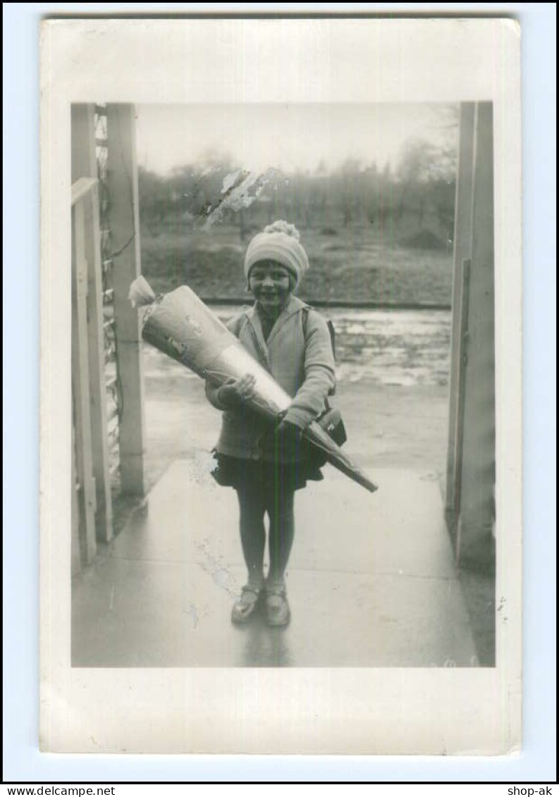 V5177/ Einschulung Mädchen Mit Schultüte Foto AK 1931  Schule - Einschulung