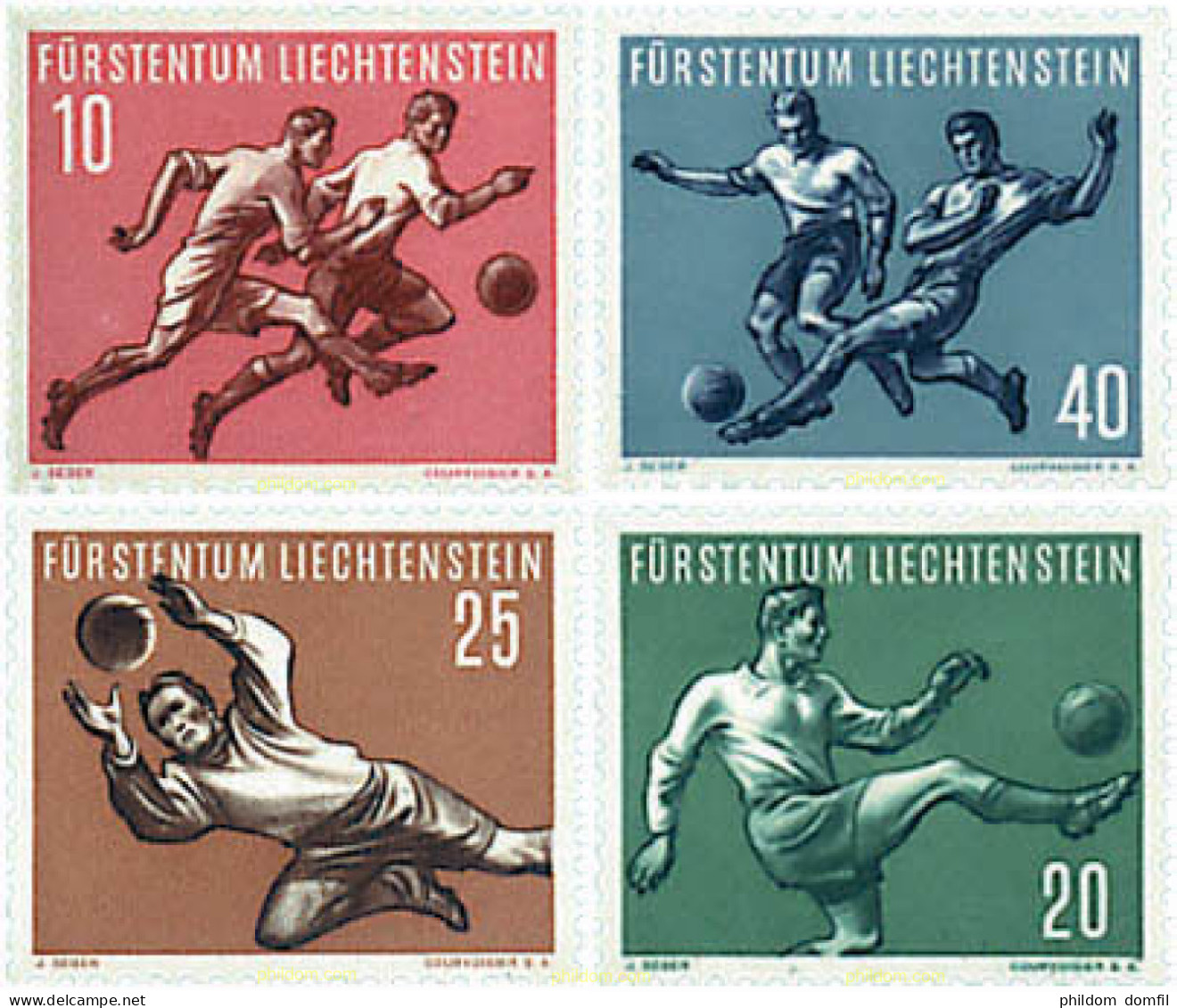 79098 MNH LIECHTENSTEIN 1954 FUTBOL - Ungebraucht