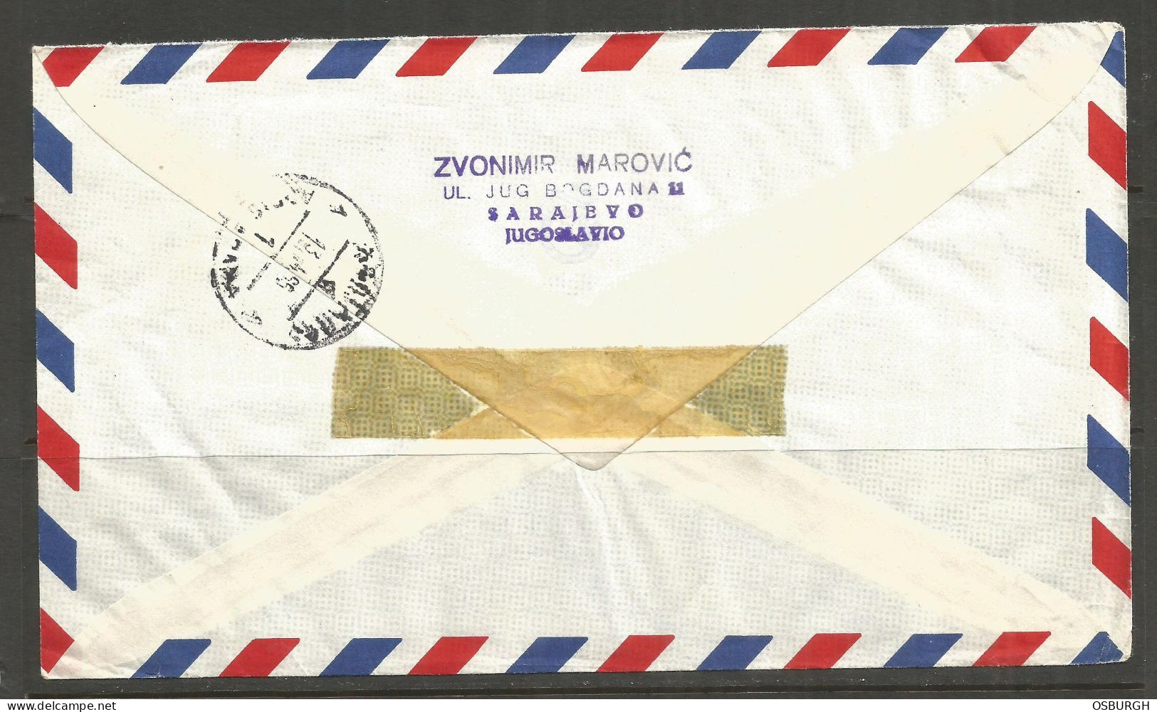 YUGOSLAVIA / ETHIOPIA / BOSNIA. 1965. AIR MAIL COVER. SARAJEVO TO ADDIS ABABA. - Lettres & Documents