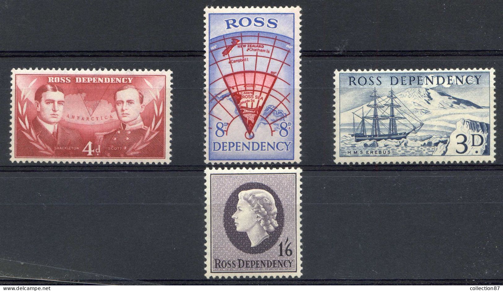 REF 002 > ROSS  NOUVELLE ZELANDE < Yvert N° 1 - 4 * * Neuf Luxe MNH * * New Zélande Antartic - Unused Stamps