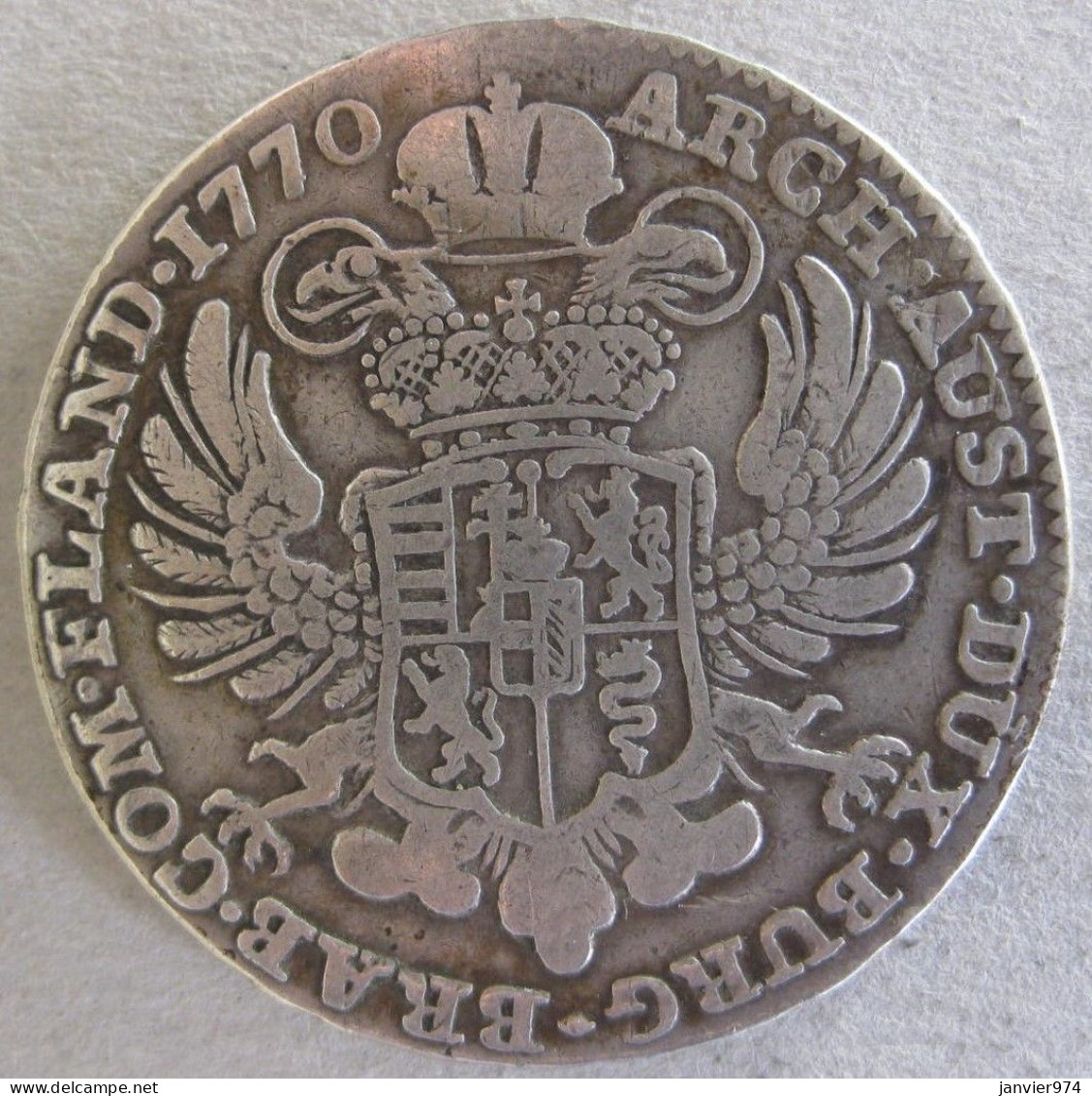 Bruxelles .1 Kronenthaler 1770 Brussels. Maria Theresa. Argent. KM# 21 - 1714-1794 Österreichische Niederlande