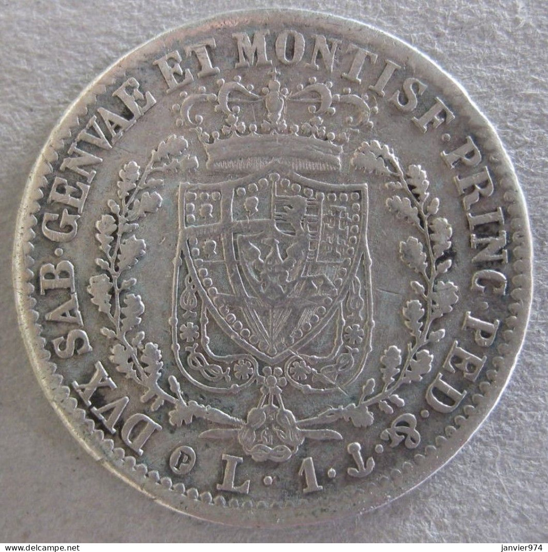 Sardaigne 1 Lira 1828 P Genova. Carlo Felice, En Argent - Piemonte-Sardinië- Italiaanse Savoie