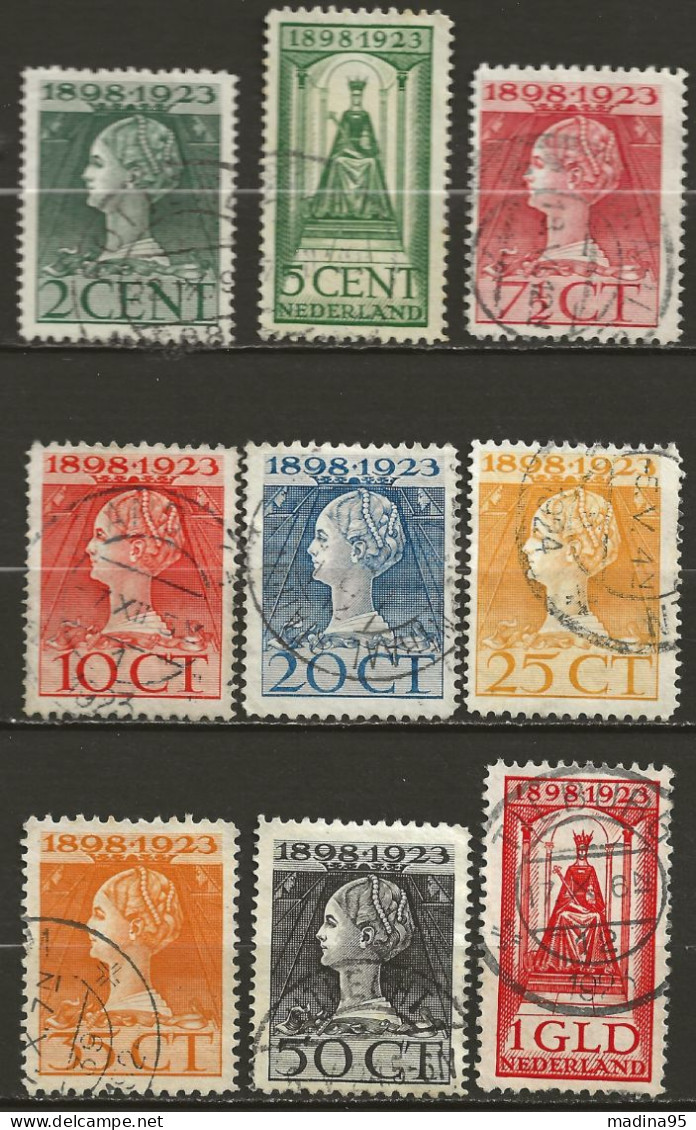 PAYS-BAS: Obl., N° YT 118 à 126, TB - Used Stamps