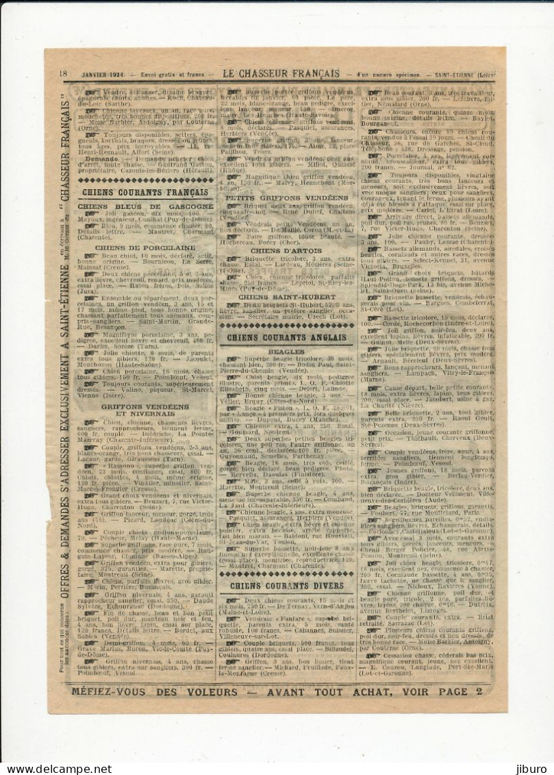 Publicité 1924 Piegeage Pièges-Boites Piège Animal Putois Belette Fouine Hermine Blaireau Boite à Fauves - Publicités